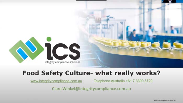 Creating a Healthy Food Safety Culture